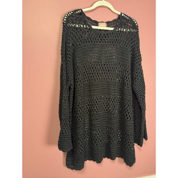 Show Me Your Mumu Paula Pullover in Black Crochet Size XXL - Picture 4 of 5